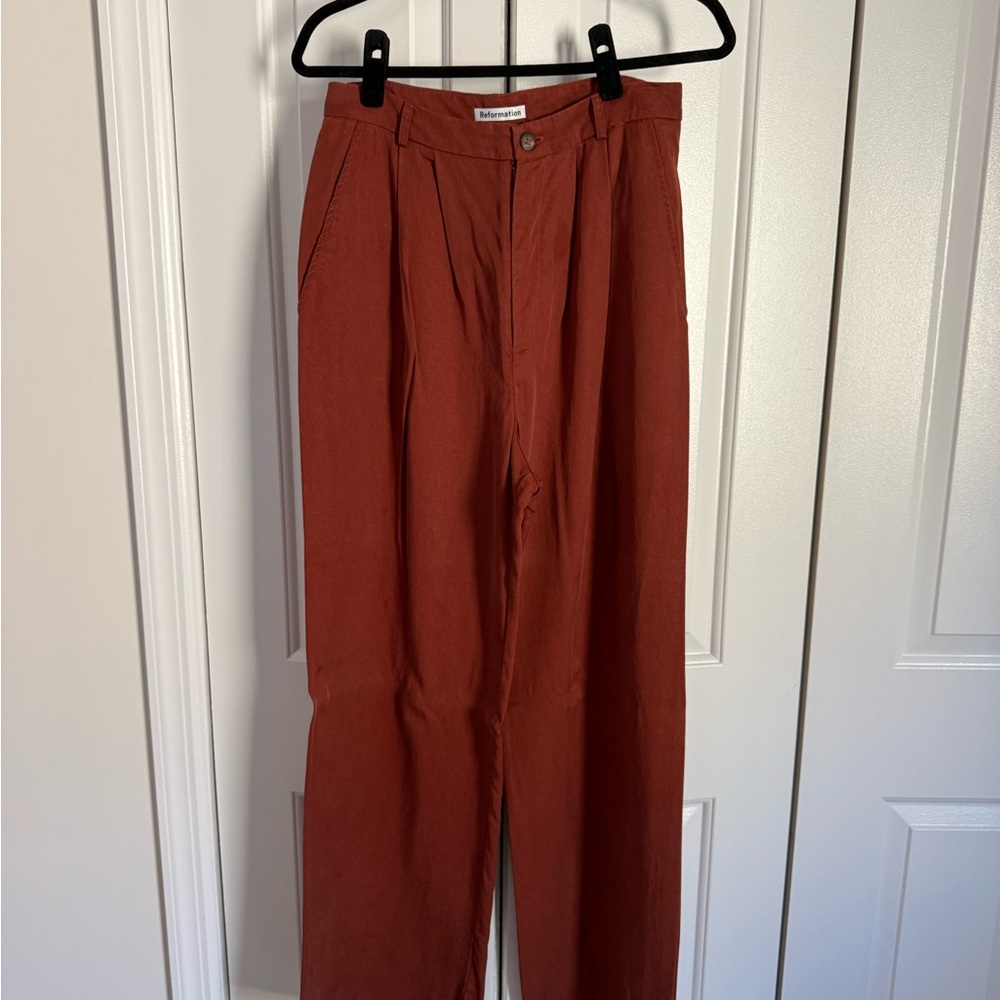 Reformation Terracotta Women's Trousers